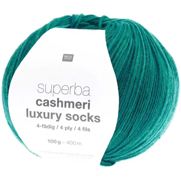 Turquoise luxury cashmere sock yarn