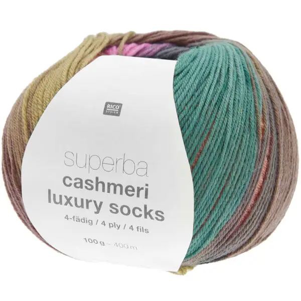 Superba Cashmeri Luxury Sock Yarn Retro Shade - Image 2